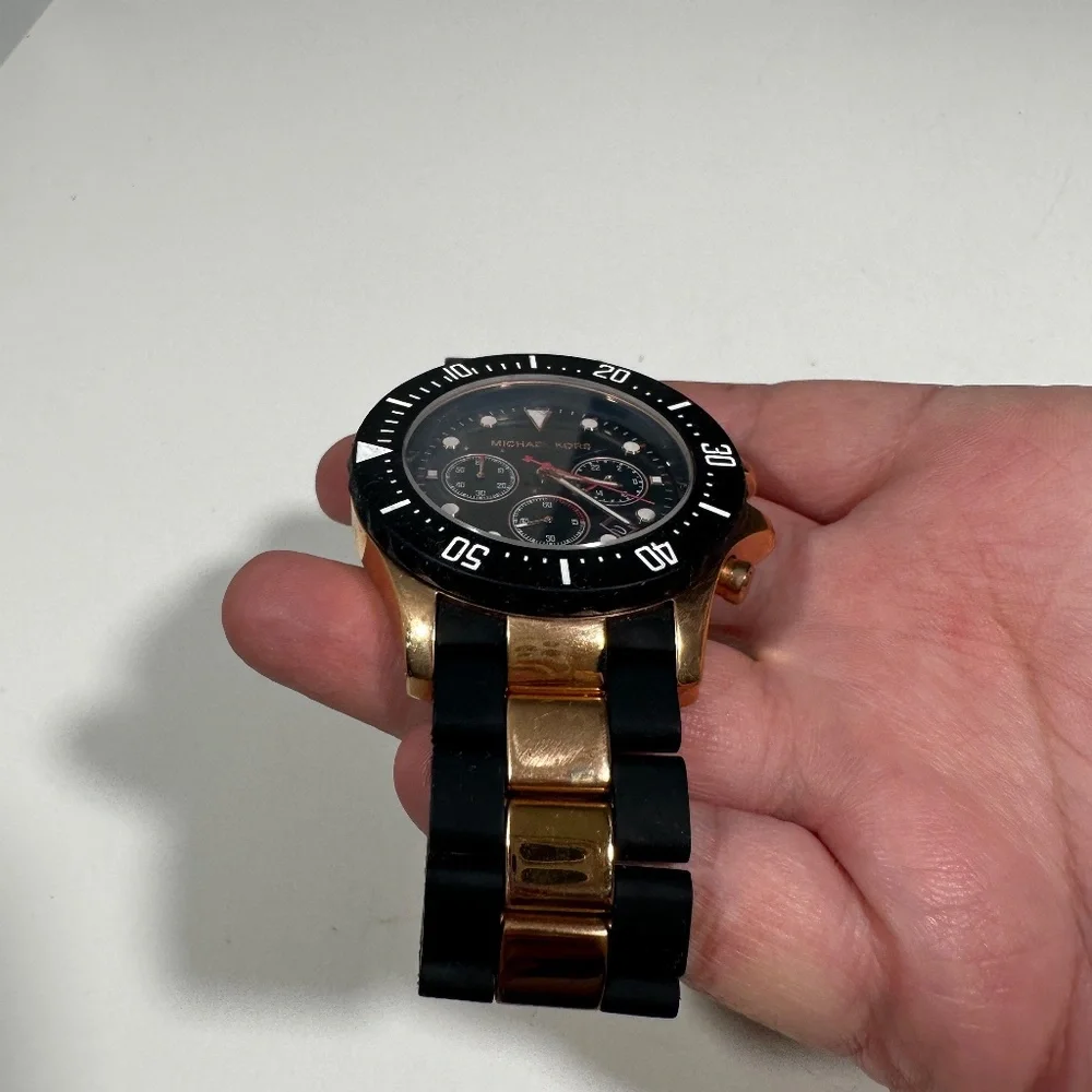 Michael Kors Black‎ & Rose Gold Watch